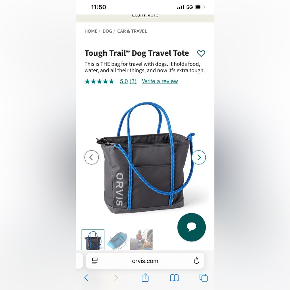 BRAND NEW Orvis travel tote